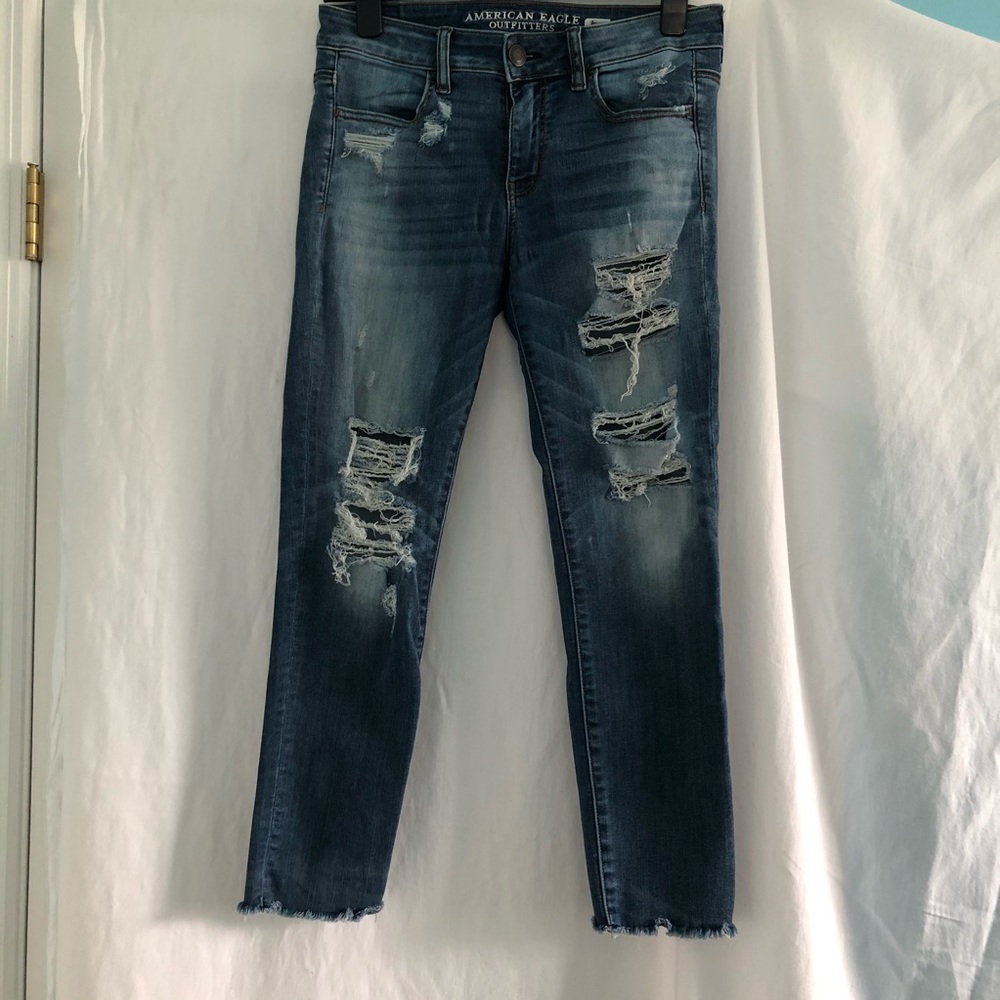 Blue wash jeans super super stretch